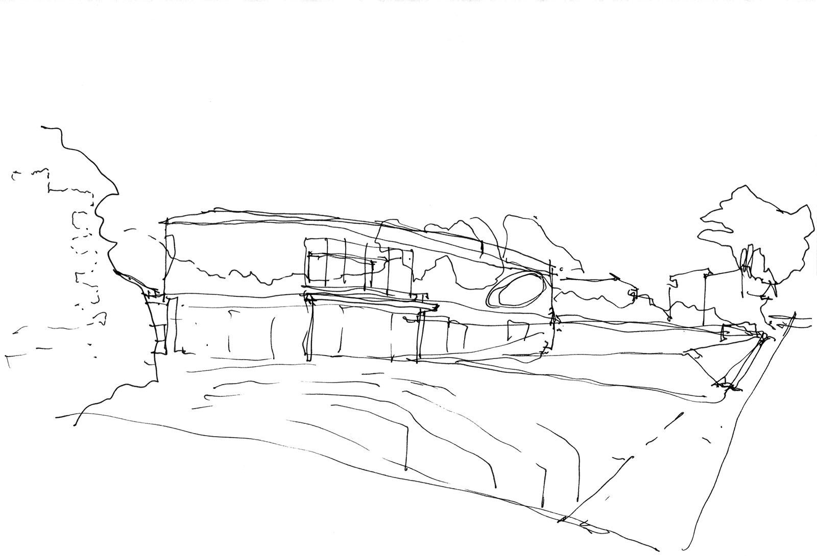 Sketch of a new villa in Pollensa